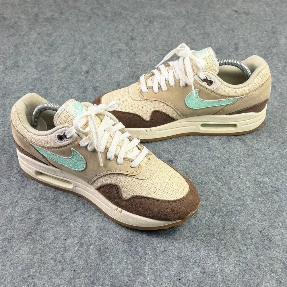 Nike Air Max 1 PRM Crepe Hemp Brown Tan Mint FD5088-200 Mens 9